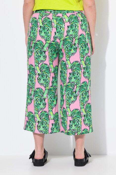 Broek, wijde pijpen, luipaardmotief