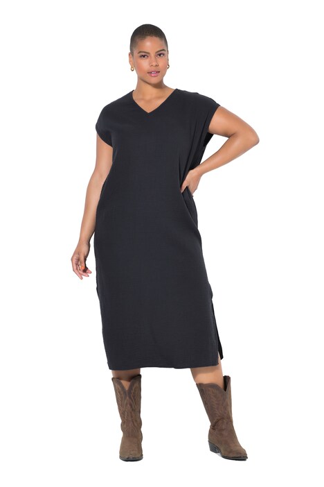 Midi šaty, oversize, mušelín