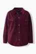 Chemise à manches longues en velours côtelé, poches et col chemise