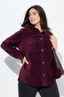 Chemise à manches longues en velours côtelé, poches et col chemise