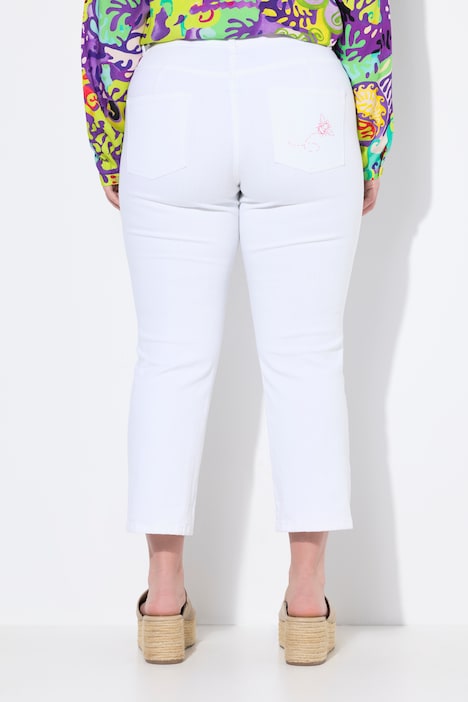 Jean 7/8 Amy, jambes droites, 5 poches