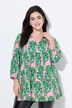 Blusa, forma en A, estampado de leopardo