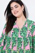 Blusa, forma en A, estampado de leopardo