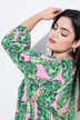 Blusa, forma en A, estampado de leopardo