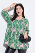 Blusa, forma en A, estampado de leopardo