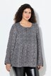 Smokbluse, bånd, rund hals, lange ermer