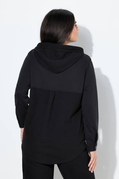 Veste en molleton gaufré, capuche et manches longues