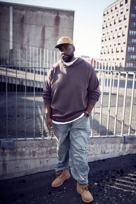 Sudadera de punto con capucha STHUGE, suéter, hasta 7 XL