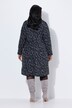 Frakke, leopardprint, reverskrave, lange raglanærmer