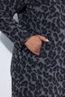 Frakke, leopardprint, reverskrave, lange raglanærmer