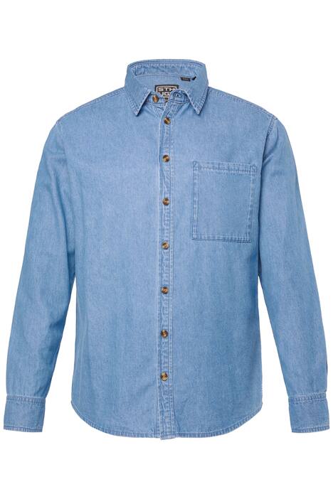 Džínová košile STHUGE, dlouhé rukávy, Modern střih, do 8XL