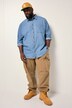 Chemise en jean STHUGE à manches longues, coupe Modern Fit - jusqu'au 8 XL