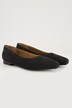 Bailarinas de piel, piel nubuck, ancho H