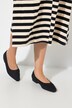 Bailarinas de piel, piel nubuck, ancho H