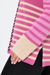 Pull col en V et manches longues, color block