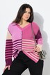 Pull col en V et manches longues, color block