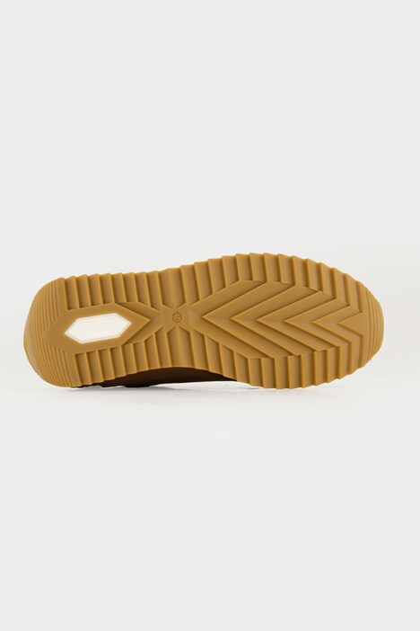 Leren sneaker, leermix, uitneembaar voetbed, wijdte H
