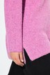 Pull en maille côtelée à col montant et manches raglan longues