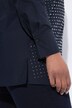 Chemisier évasé avec strass, col chemise et manches longues