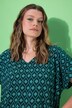 Oversized diamond pattern blouse shirt