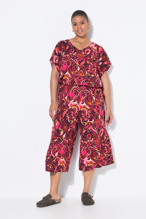 Culotte, wijde pijpen, all-over print