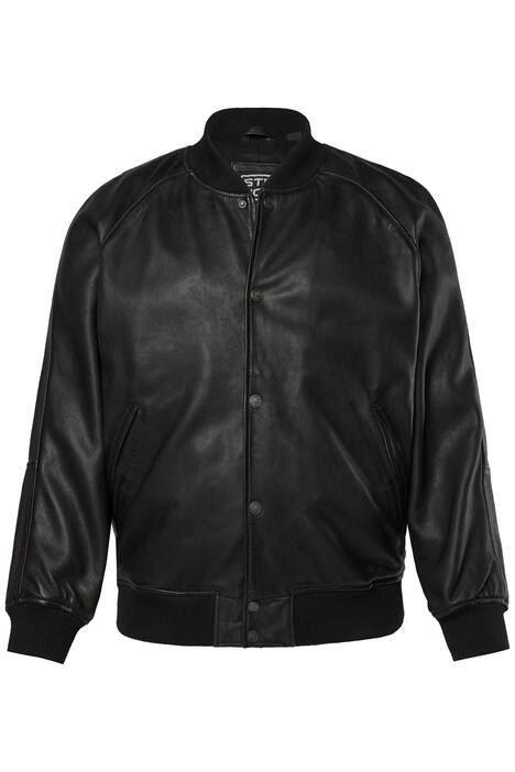 Kožená bunda STHUGE, jehněčí nappa kůže, college střih, do 7XL