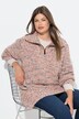 Pull long en maille. Manches longues, col camionneur
