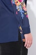 Bluse, A-form, blomstermønster, lange ærmer