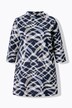 Sweatshirt, sebra-design, A-linje, stående krage, 3/4-ermer