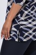 Sweatshirt, sebra-design, A-linje, stående krage, 3/4-ermer