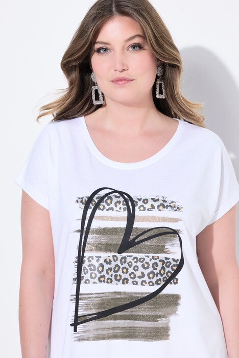 Camiseta, Komfort Fit, rayas con purpurina