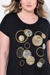 T-shirt, A-form, cirkler med glitter