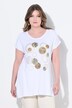 T-shirt coupe évasée, cercles avec petits strass scintillants