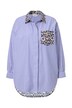 Košile, oversize, s pruhy / leopardím vzorem