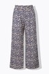 Pantalon en crêpe imprimé léopard, Wide Legs, bande fantaisie sur les côtés