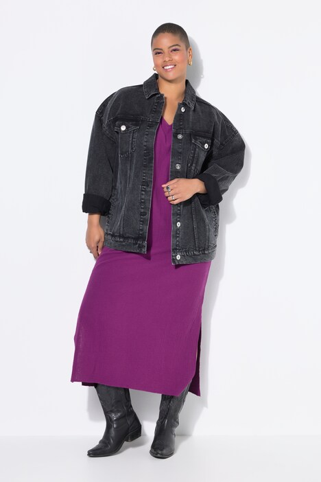 Jeansjacke, Oversize Shape, Nadelstreifen