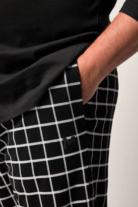 Men+ Pijama, conjunto de dos piezas, jersey, manga larga, pantalón de cuadros, hasta la talla 8 XL