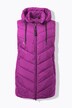 HYPRAR lange doorgestikte bodywarmer, capuchon, zijritsen