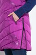 HYPRAR lange doorgestikte bodywarmer, capuchon, zijritsen