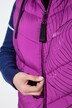 HYPRAR lange doorgestikte bodywarmer, capuchon, zijritsen