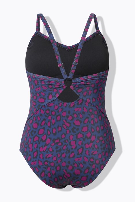 Bañador, rellenos blandos, estampado de leopardo