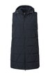 HYPRAR dlouhá prošívaná vesta, vodoodpudivá, kapuce