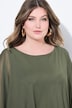 Net-bluse, oversized, pyntesten, jerseytop