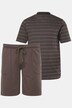 Pyjama JP 1880 à rayures, 2 pièces (T-shirt + pantalon), collection Homewear - jusqu'au 8 XL