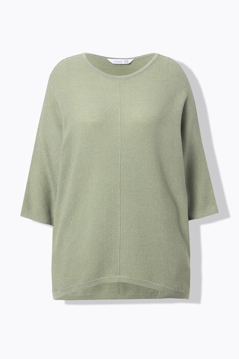Pull oversize, maille scintillante, manches chauve-souris