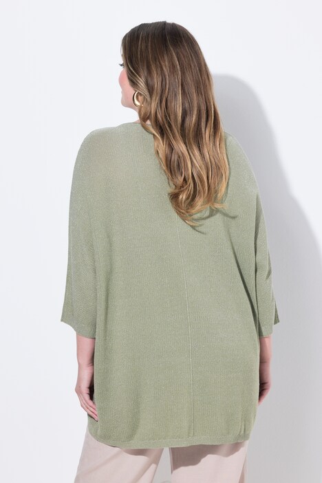 Pull oversize, maille scintillante, manches chauve-souris