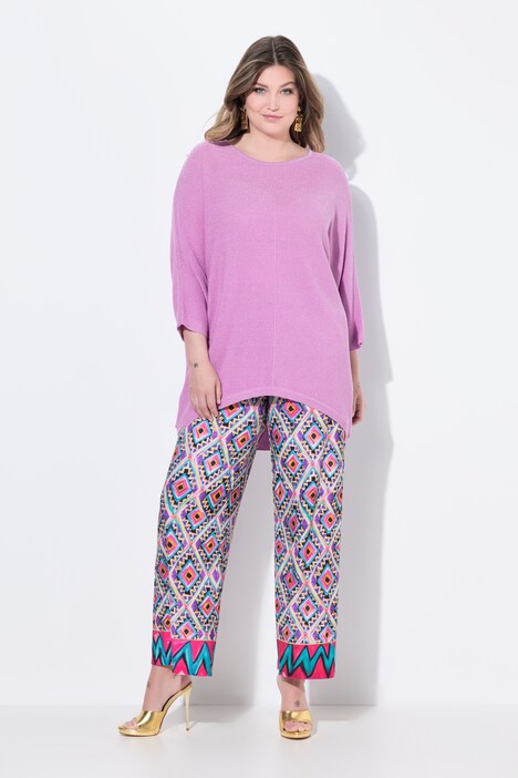 Pull oversize, maille scintillante, manches chauve-souris