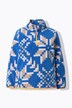 Teddy-sweatshirt, langærmet, stående krave