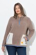 Teddy-Sweatshirt, Langarm, Stehkragen, OEKO-TEX