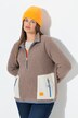 Teddy-Sweatshirt, Langarm, Stehkragen, OEKO-TEX